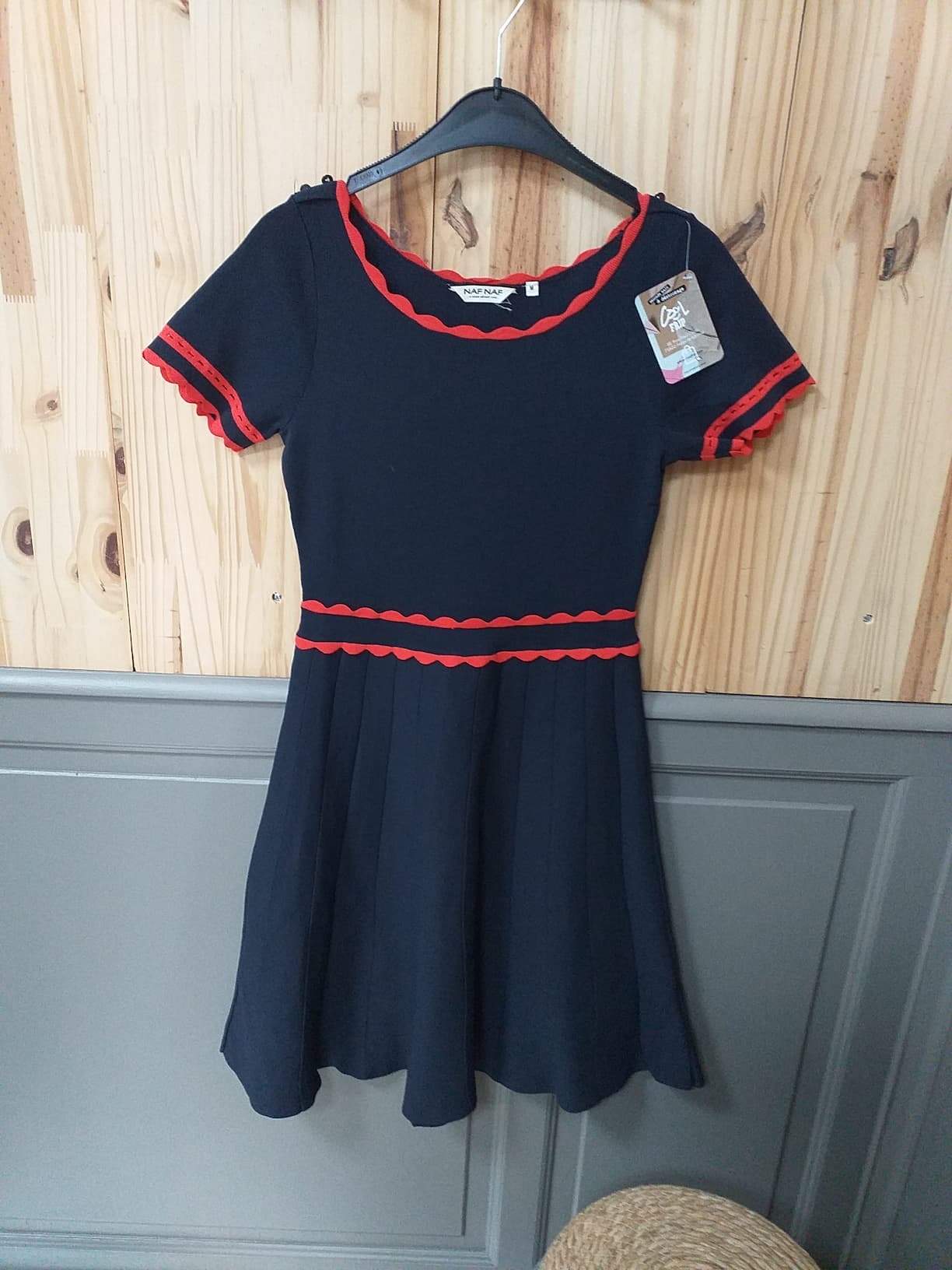 Robe Bleu Foncé Polyamide Polyester Femme M - vue de devant | Friperie Vintage Seconde Main Cool Frip