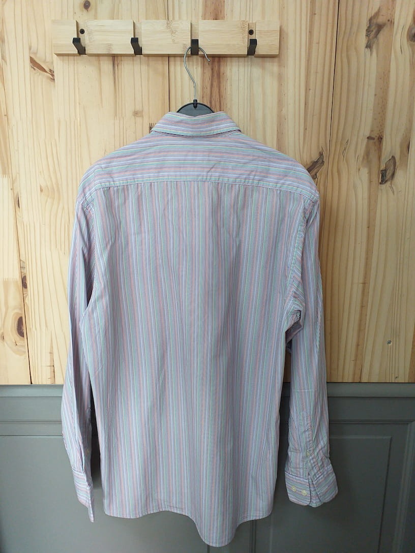 Chemise Rayures Multicolor Coton Homme L - vue dos | Friperie Vintage Seconde Main Cool Frip