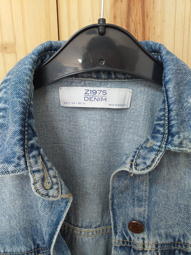 Veste Jean Bleu Coton Femme S - détail marque | Friperie Vintage Seconde Main Cool Frip