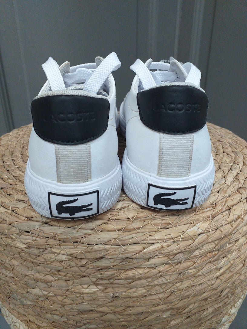 Basket Lacoste Blanc Polyuréthane Enfant Pointure 34 - vue arrière | Friperie Vintage Seconde Main Cool Frip