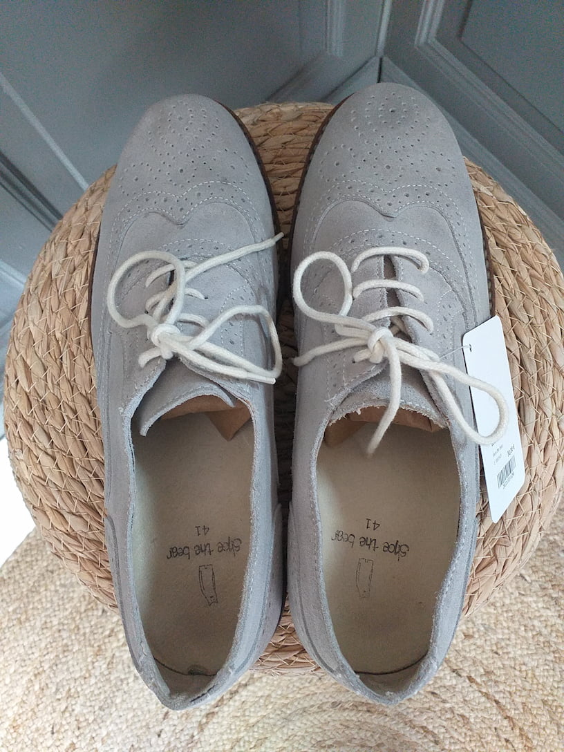 Derbies Gris Clair Daim Homme 41 Shoe the Bear - vue de dessus | Friperie Vintage Seconde Main Cool Frip